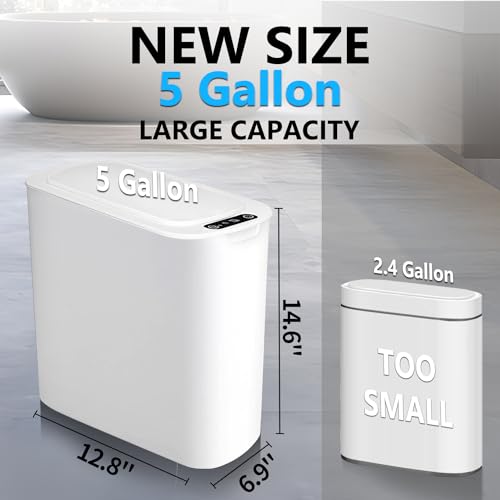 Black Motion Sensor Trash Can with Lid G6663
