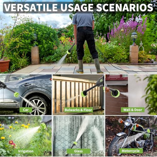 Cordless Portable Pressure Washer with 6-in-1 Nozzle M8306