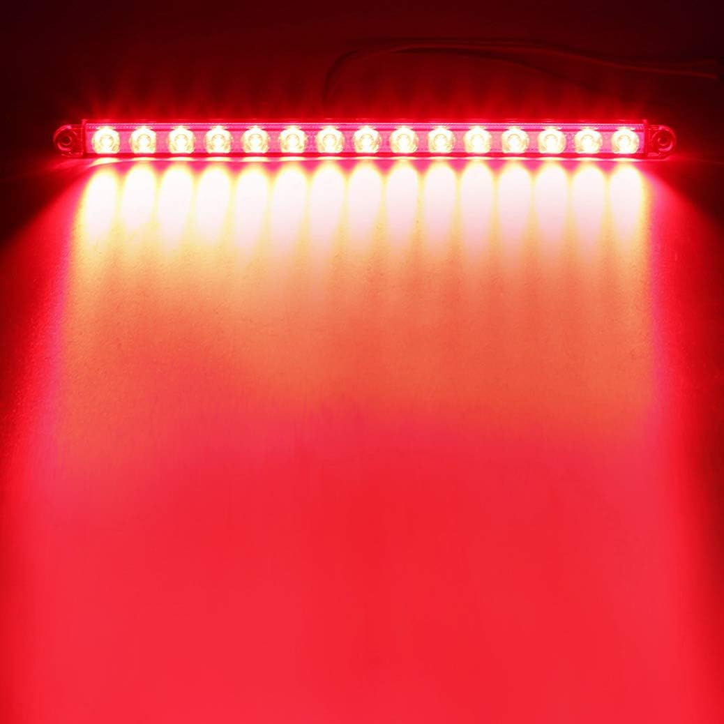2Pcs 12" 15 LED Red Trailer Truck Identification Light Bar T964