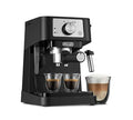 Black Manual Espresso Machine with Milk Frother Steam Wand G6312