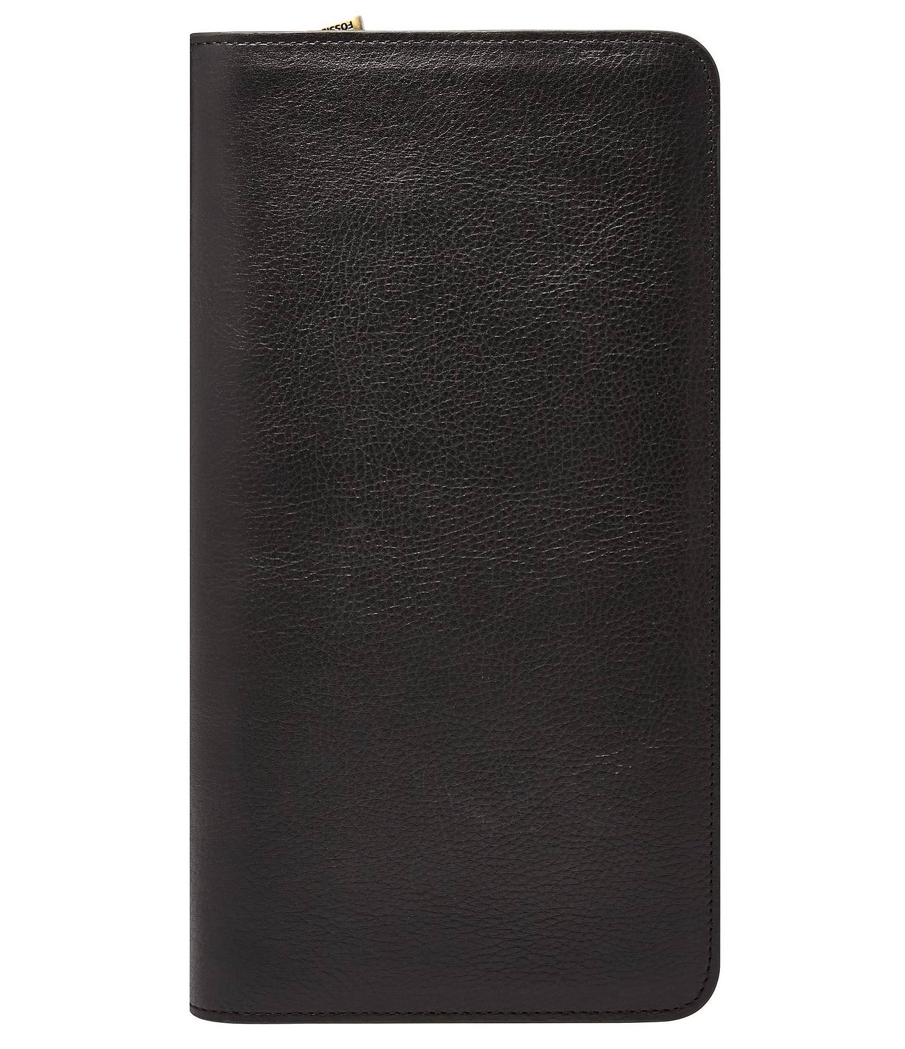 Black Leather Passport Case T107145
