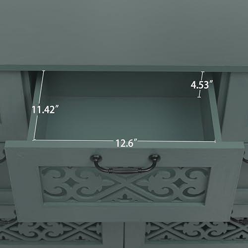 Blue 3 Door 3 Drawer Wooden Sideboard Cabinet Z4022