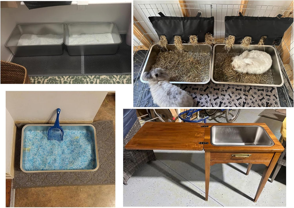 Extra Large Stainless Steel Litter Box with Smooth Surface T5283