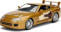 Gold 1:24 Scale Die-Cast Toyota Supra Toy Car O5642