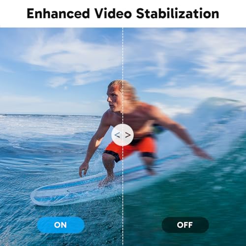 4K30FPS 20MP WiFi Action Camera with Touch Screen EIS 2.0 Zoom Remote Control 131 Feet Underwater Camera with 2X 1350mAh Batteries C689