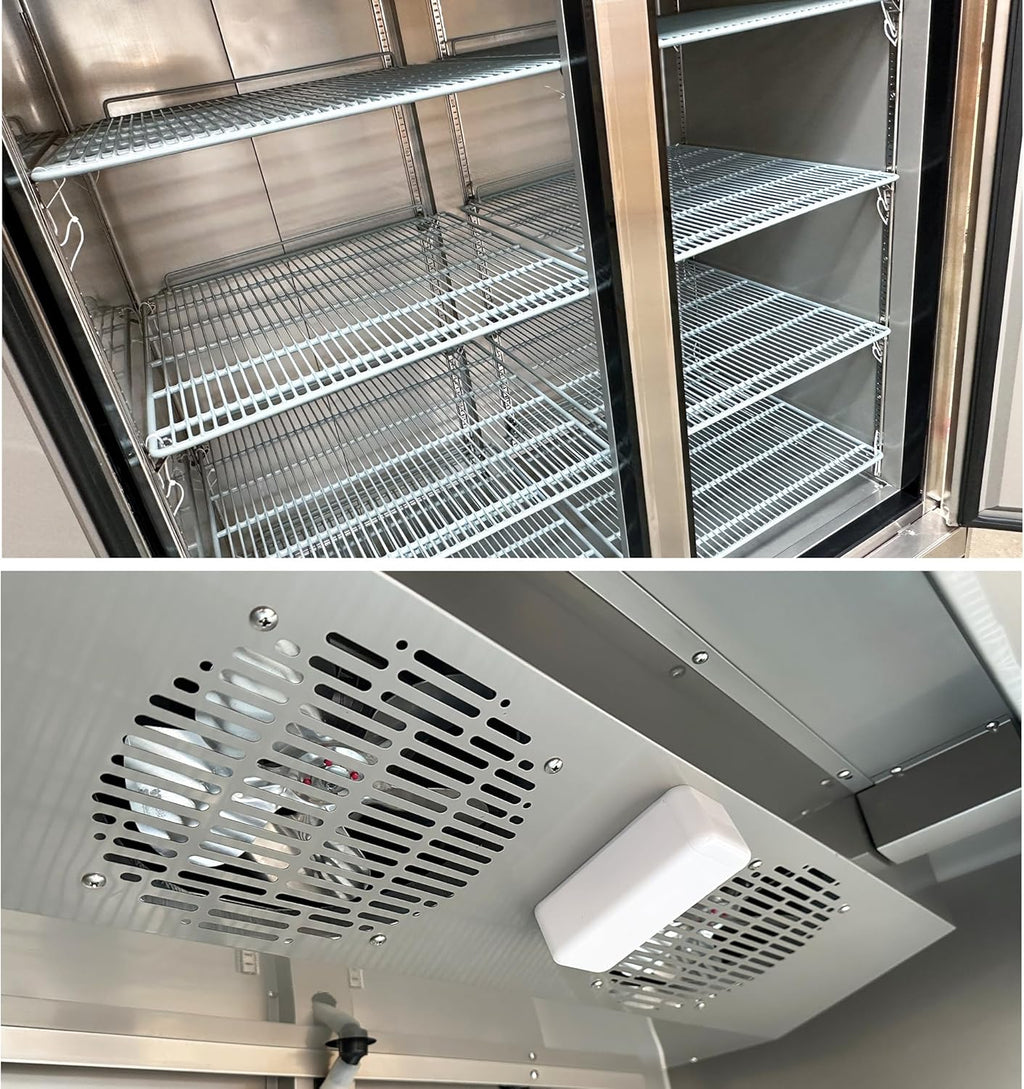 Stainless Steel 2-Door Solid Upright Freezer 47 Cuft L65744