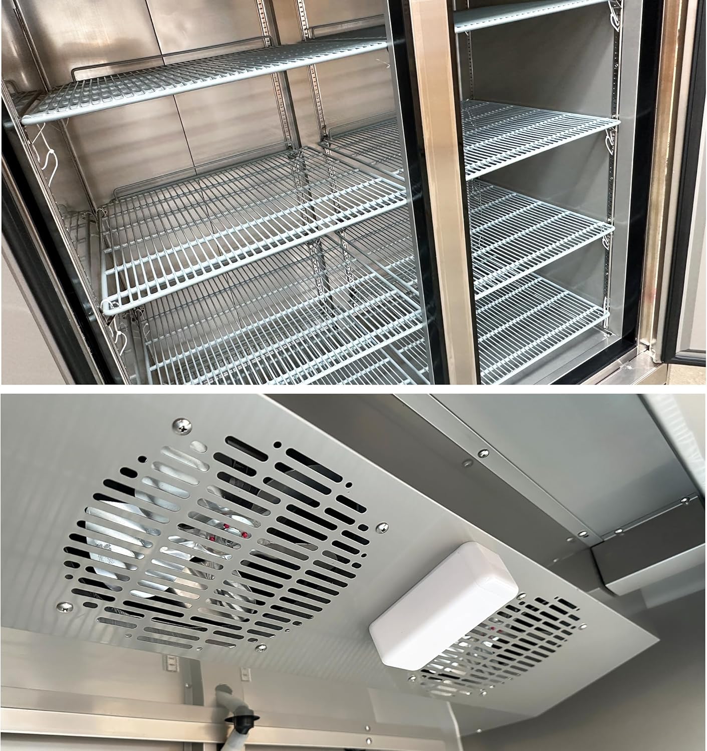Stainless Steel 2-Door Solid Upright Freezer 47 Cuft L65744