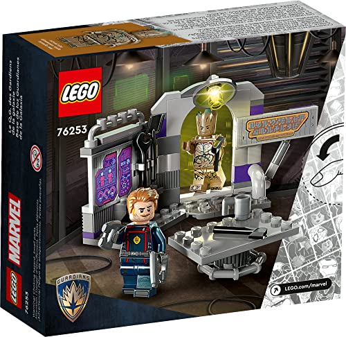 LEGO Marvel Guardians of The Galaxy Headquarters 76253 Super Hero Building Toy Set with Groot and Star-Lord Minifigures Q5975