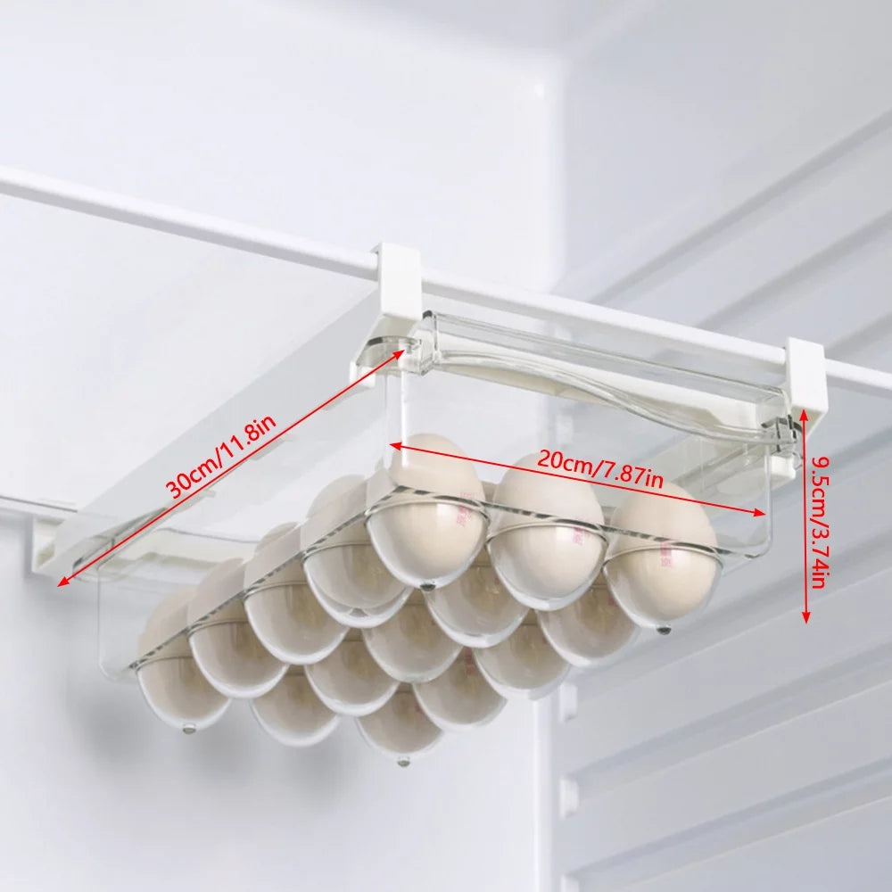 Transparent Refrigerator Egg Tray with Handle S150063