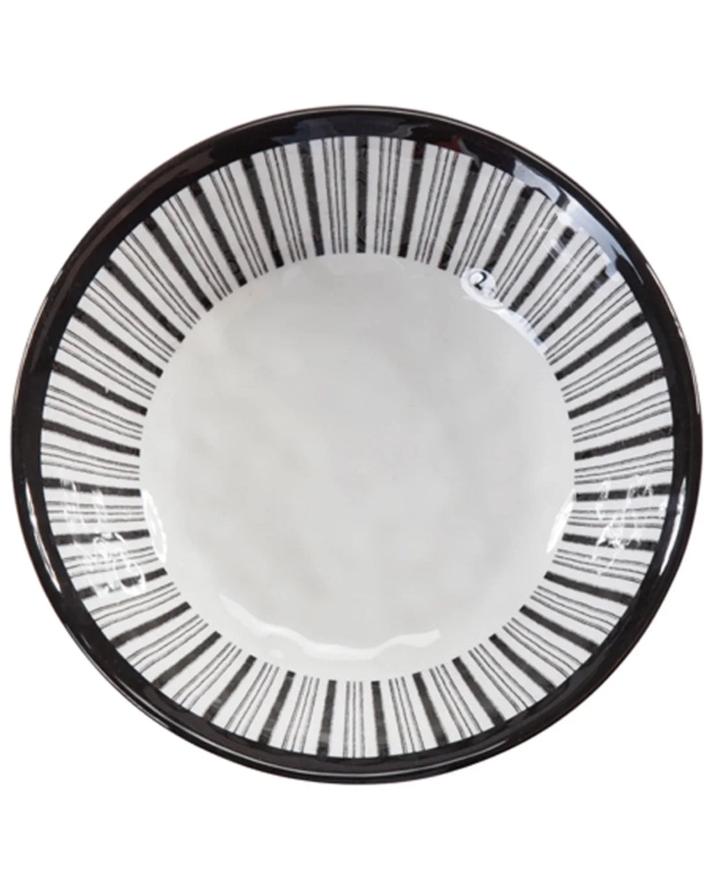 14-Piece Melamine Dinnerware Set Black/White E4115