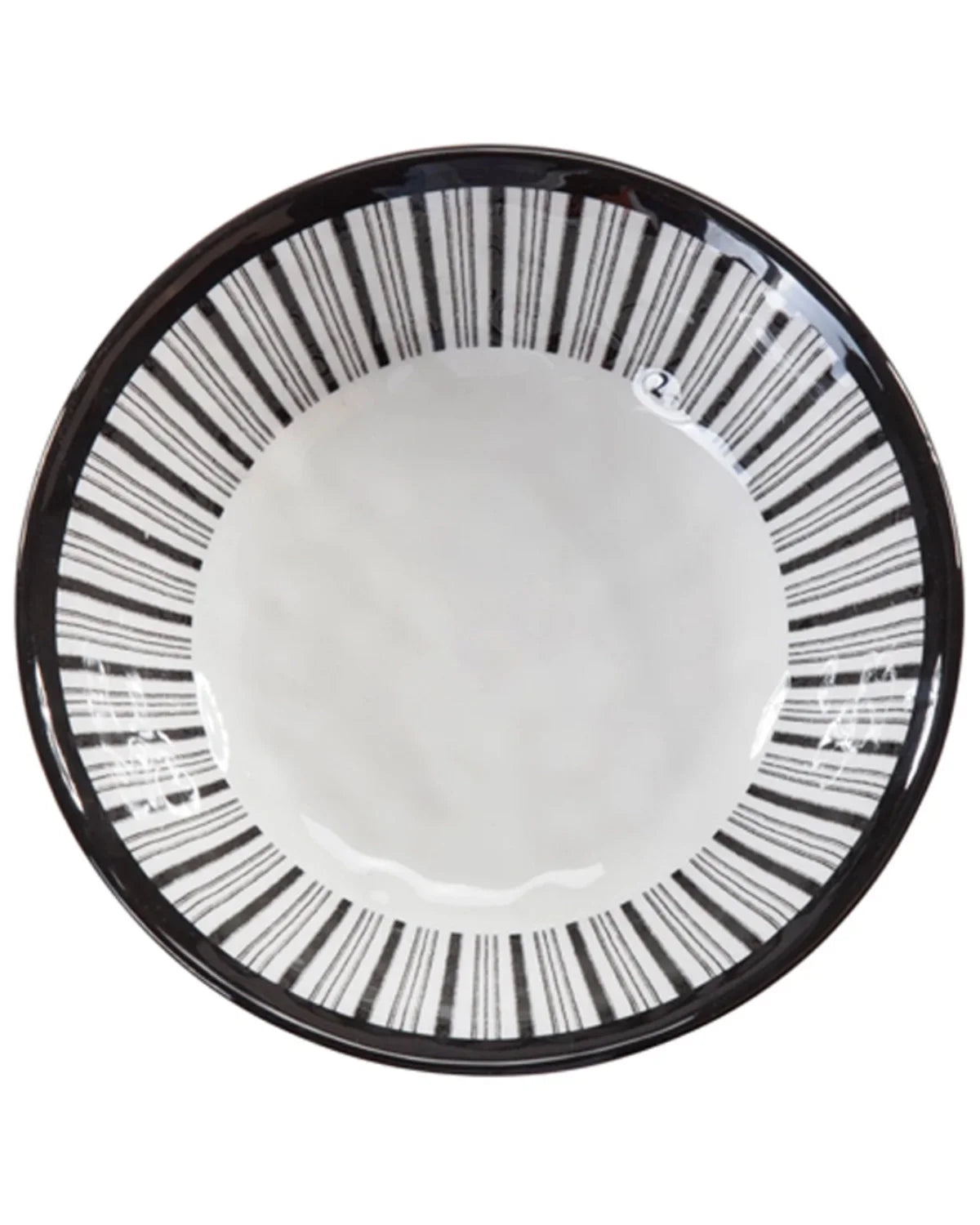 14-Piece Melamine Dinnerware Set Black/White E4115