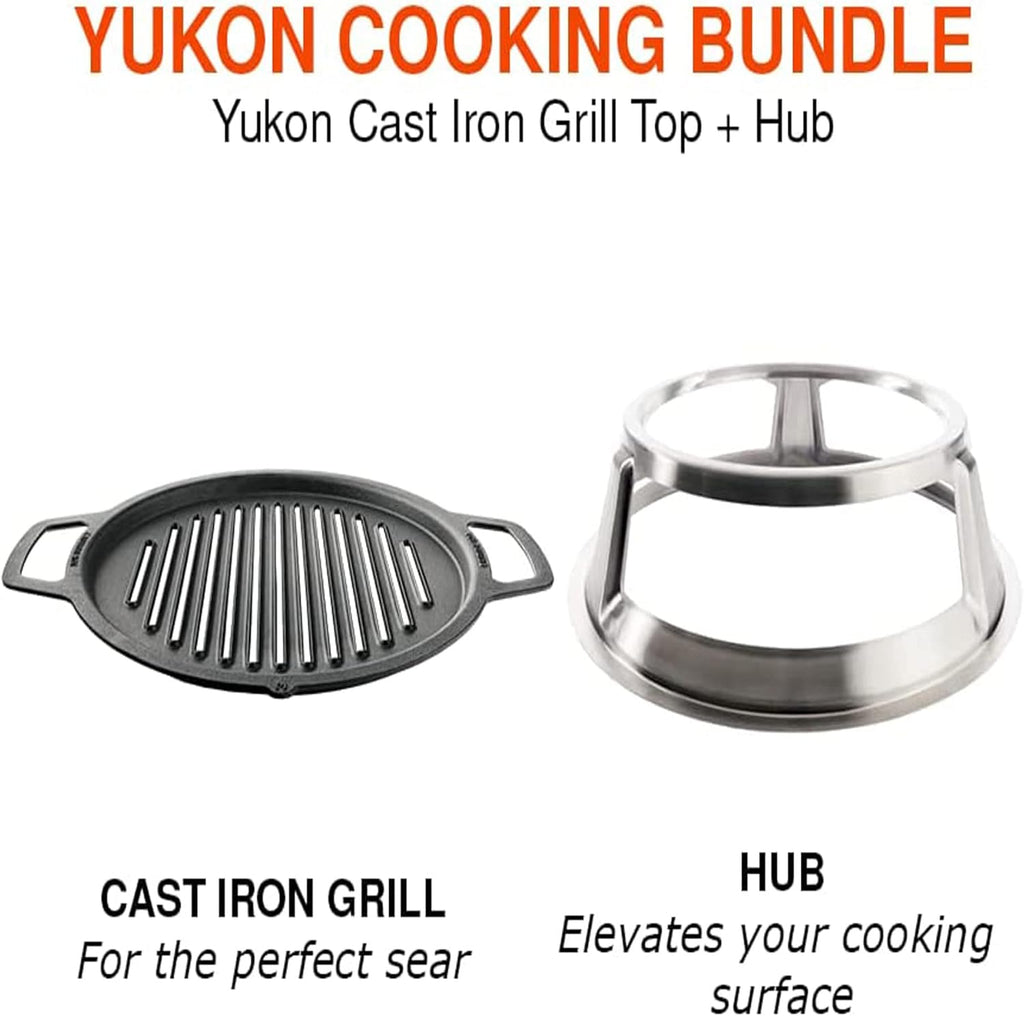 Cast Iron Cooktop with Stainless Steel Hub, 21.5lbs, 17.5 Diameter Y8623